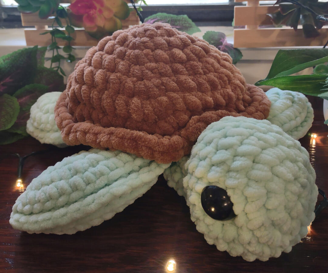 Large sea turtle plush